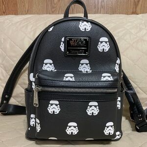 Loungefly Black and White Stormtrooper Backpack
